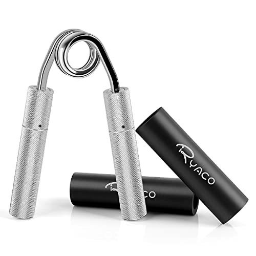 RYACO Handtrainer Unterarmtrainer, 18-73KG (40-160lbs) Metall Fingertrainer, Rutschfester Griffkraft Trainer, Hochbelastbares Handgriff für Muskelaufbau und Hand-Rehabilitationsübungen