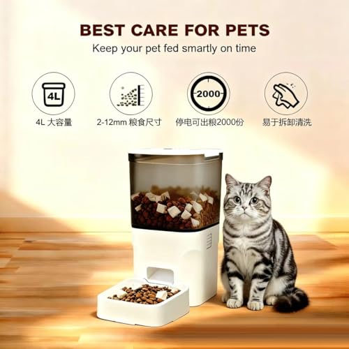 Distributeur nourriture sèche chat automatique et programmable HIFAY ATX4 4 L - 8