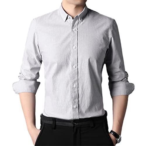 Chemise boutonnée à manches longues homme coupe ajustée pour éviter les plis excessifs