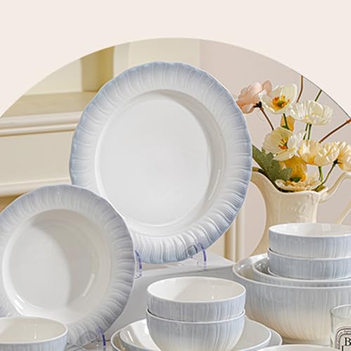 Vaisselle en céramique durable qui ne se raye pas pour 4 personnes