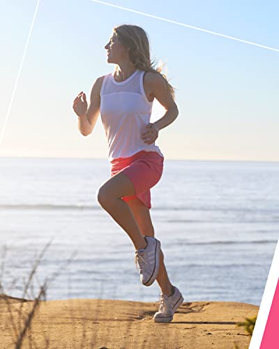 Rbx Women's Running Tank Top With Mesh Breathable Yoga Workout Tank T-Mesh White M #TOP7