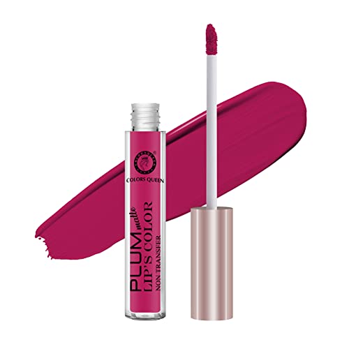 Image of Colors Queen Plum Matte Non Transfer, Water Proof, Liquid Lipstick, (25 - Pink Tease, 7ml)