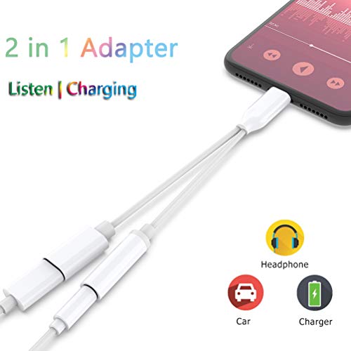Headphones Adapter for iPhone Charger Dongle 3.5mm Jack AUX Audio Cable Adaptor Music