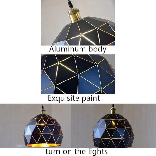 Lampe suspendue rétro en fer forgé pour éclairer un comptoir de bar - 5