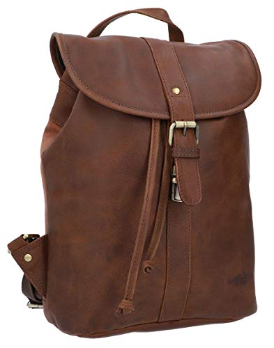 Preisvergleich Produktbild Gusti Leder 'Bennett' Rucksack Laptoptasche Cityrucksack Lederrucksack Tasche Aktentasche Damen Herren Braun Leder