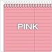 TOPS Prism Steno Notebook, Pink Paper, Spiral, Small Size, 80 Sheets, 4 Pack, 6