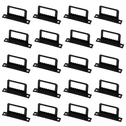 Image of MroMax 50PCS Sawtooth Picture Hangers Iron Picture Hangers 1.69 inch x 0.31 inch Double Hole Picture Frames Hangers for Hanging Clock Paintings Artwork Picture Frame Hook Photos Black