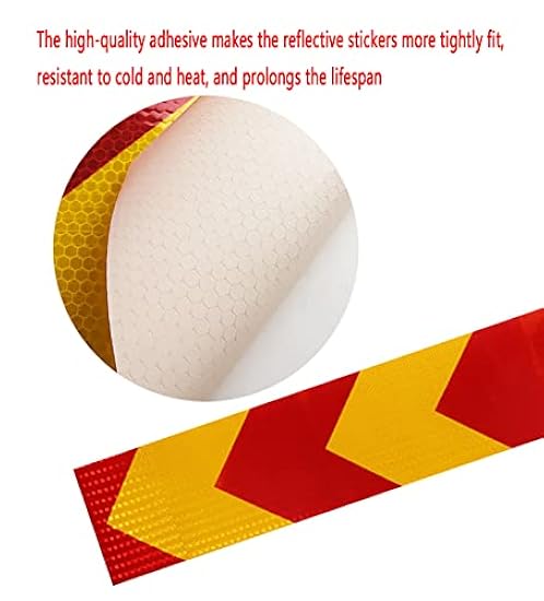LATRAT 2 Pcs Nastro Riflettente Adesivo,Nastro Catarifrangente Adesivo