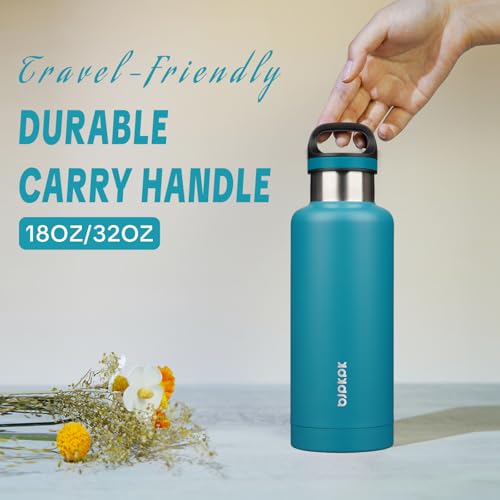 Image of BJPKPK Insulated Water Bottle 32OZ Stainless Steel Water Bottle with Handle Double Walls Vacuum Insulated BPA Free Flask, Laguna