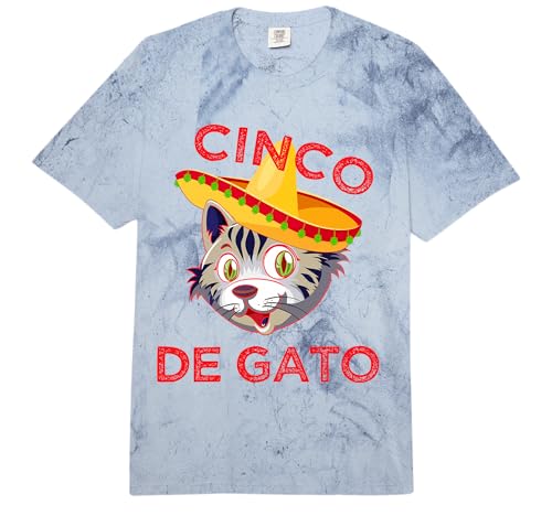 Cinco de Gato Funny Cinco de Mayo Cat Sombrero Comfort Colors Adult Heavyweight T-Shirt