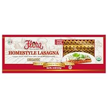 Flora Foods Organic Homestyle Lasagna | Lasagna Sheets Made From 100% Durum Wheat Semolina | 16 oz 454g | 100% Italian | All Natural | Non GMO | Bonze Dye | Premium Quality