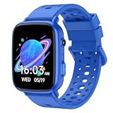 Kids Smart Watch, 1.83" HD Touchscreen Fitness Tracker, 16 Games, Music Player, Pedometer Sleep Monitor, Alarm Clock Flashlight SOS, IP68 Waterproof, No APP/Phone Needed, for Boys Girls Ages 4-12