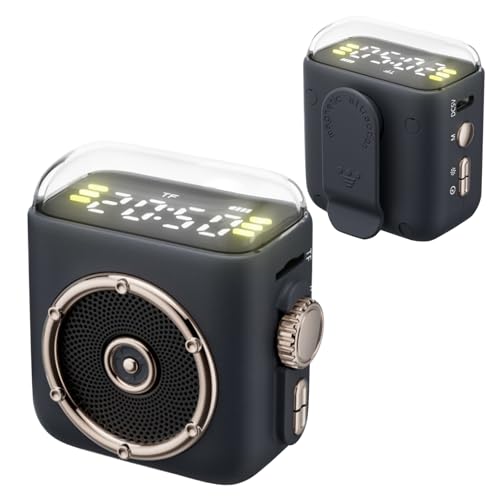 Haut-parleur portable magnétique sans fil avec clip arrière pour un son stable en mouvement