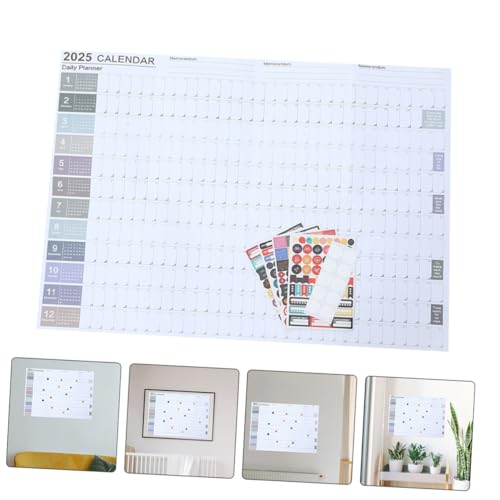 SAFIGLE 2 Zestawy Ściennych Kalendarzy z Minimalistycznym Designem Papierowy Planner Miesięczny Pełnoroczny Organizer z Eleganckim Układem dla Biura i Domu