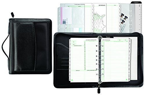 Day-Timer Briefcase Starter Set, Undated, 7 Ring, Desk Size, 5-1/2 x 8-1/2", Black (44531)