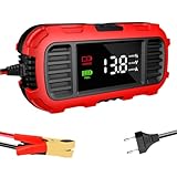 Motorrad-Ladegerät, Motorrad-Erhaltungsladegerät | Batteriewartungsgerät für Kfz-Ladegeräte,Vielseitiges intelligentes Autobatterieladegerät mit intelligenter Erkennung für Motorroller und Rasenmäher