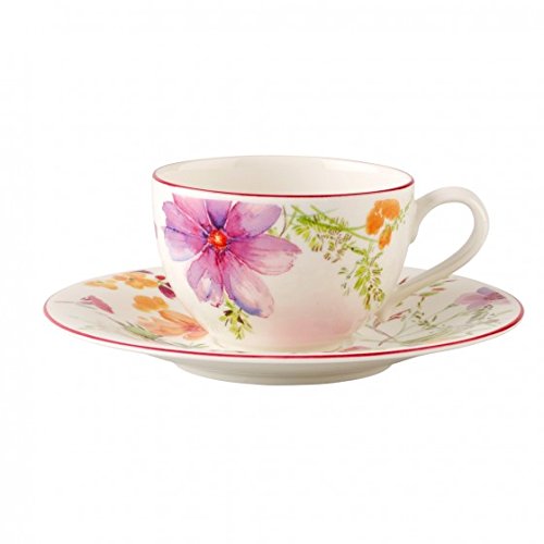 Villeroy & Boch Mariefleur Basic Lot de 2 tasses et soucoupes pour petit déjeuner
