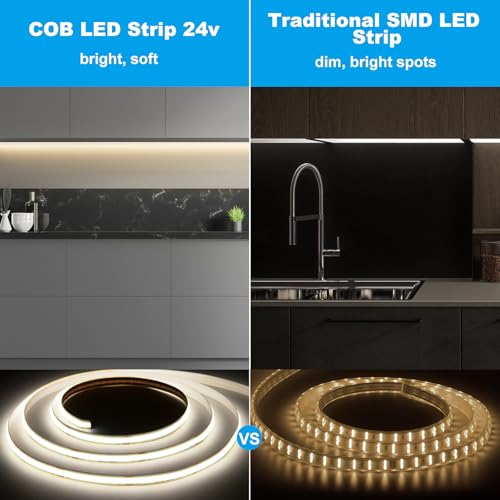 Tira LED COB 32.8 pies 24V luz día 4000K GIDEALED miniatura 2