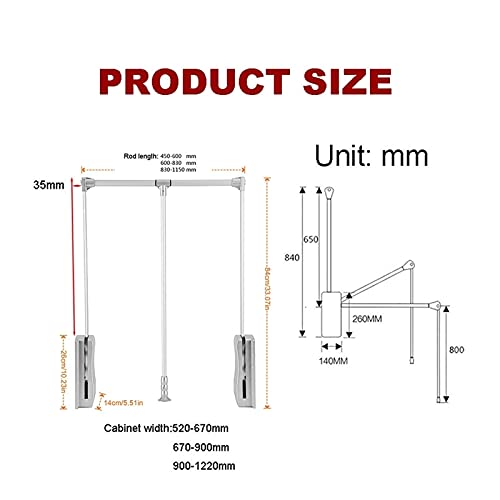 Rails de penderie rabattables pour optimiser les petits placards - 3