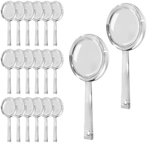 OBTANIM 20 Pack Mini Plastic Handheld Magnifying Glasses Portable Reading Magnifier for Senior and Kids, Hand Lens 5X Magnifier for Home, Indoor and Outdoor Use