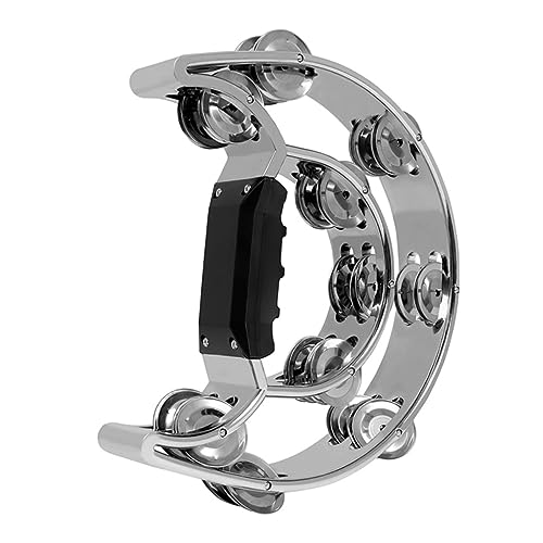 VANZACK Double Row Tambourine Hand Held Percussion Instrument for Adults Durable Jingles for Ktv Parties Educational Instruments present Idea