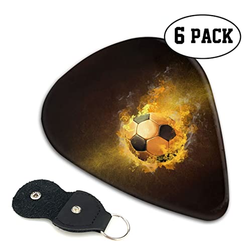 Jeu de 6 médiators de guitare de football de football pour guitare acoustique, guitare électrique, basse, ukulélé – fin… - Les Beatles, Paul McCartney, John Lennon, RIngo Starr, George Harrison Jeu de 6 médiators de guitare de football de football pour guitare acoustique, guitare électrique, basse, ukulélé - fin… – Image 3