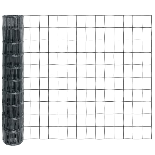 VOSS.garden 10m Gitterzaun 100cm Premium Maschendrahtzaun 100x75mm Gartenzaun Grün Wetterfest Punktgeschweißt