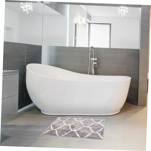 Tapis de bain polyester absorbant antidérapant et décoratif de style moderne - 3