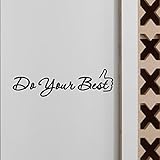 Fashion Love Arrow Decal Living Room Bedroom Vinyl Carving Wall Decal Sticker for Home Decoration (Do Your Best)