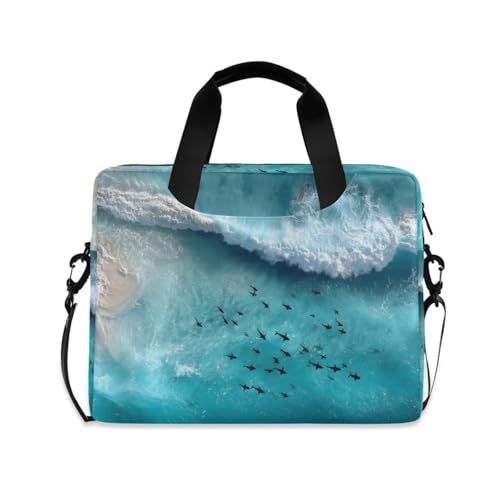 Bolso maletín para laptop con estampado marino 13-16 pulg miniatura 1