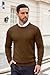 COOFANDY Men's Crewneck Casual Business Sweater and Pullover Knit Fall Sweater Brown