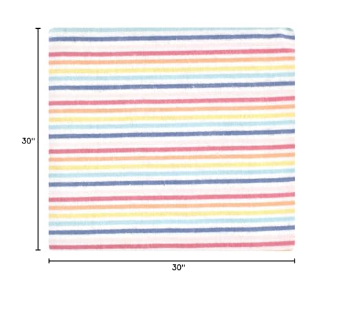 Image of Hudson Baby Unisex Baby Cotton Poly Flannel Receiving Blankets, Creative Rainbow, One Size