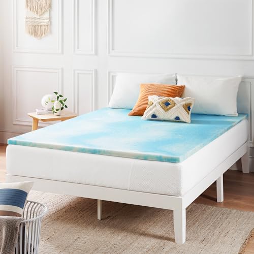 Image of Best Price Mattress 1.5 Inch Swirl Gel AeroBreeze Cooling Air Flow Memory Foam Mattress Topper, Dorm Essentials, King
