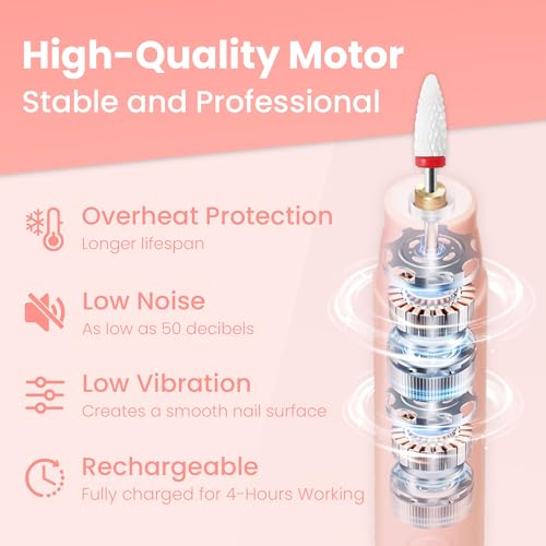 Save 19% on Cordless Electric Nail Drill Kit with LED Light - Image 2