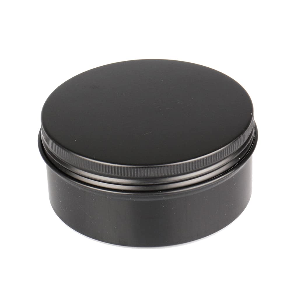 50 Piezas Tarros de Aluminio con Tapa Rosca 150ml, Negro Mate Tarros de Aluminio Vacíos Redondo para Contenedor De Cosméticos Cremas Caja de almacenaje con 5 Espátula y 2 Etiqueta