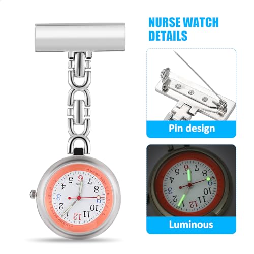 Montre d'infirmière avec alarme date et affichage phosphorescent - 5