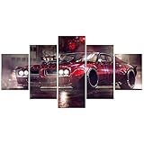 American Muscle Sports Car Poster Dodge Challenger Canvas Wall Art Print Painting for Room Decor Boy...