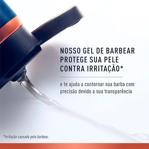 KING C. GILLETTE, Gel de barbear transparente, 170ml, para uso com aparelho de barbear, um barbear p