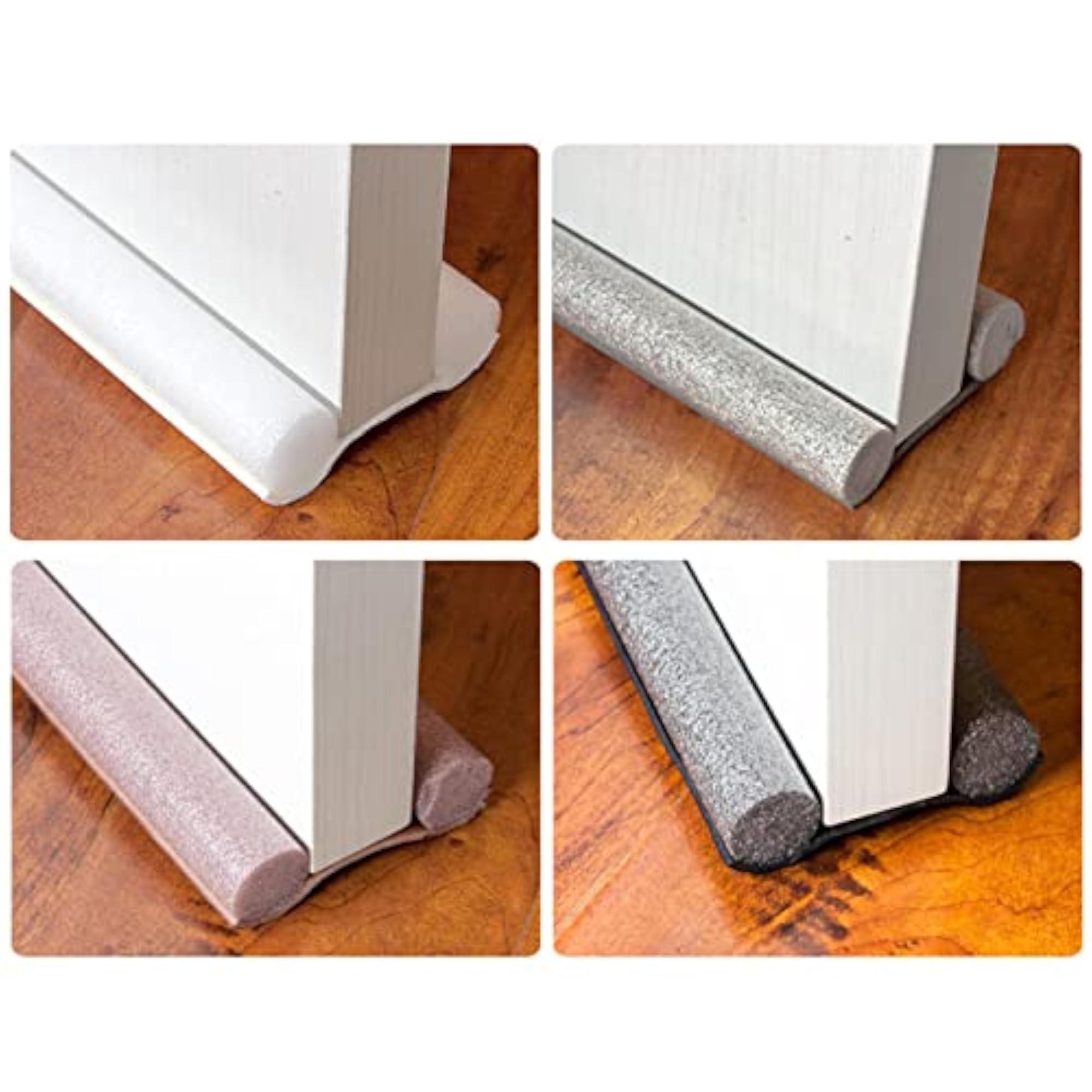 2x Door Draft Stopper Blocker, White