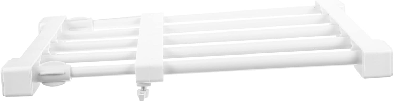 Telescopic Closet Shelf Organizer with White Plastic Carbon Steel Divider