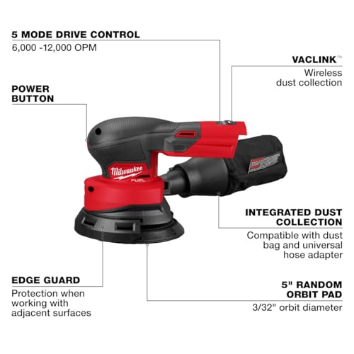 Milwaukee Electric - M18 Fuel 5 INCH Random Orbital Sander - image 2