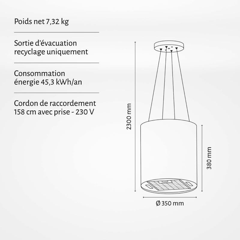 HOTTE ISOLA ASPIRANTE PETROSIA - NERO | BELDEKO