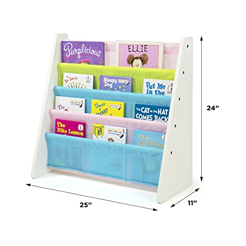 Humble Crew Kids 5 Shelf Book Rack Storage Bookshelf, White/Pastel (Pastel Collection) #TOP2
