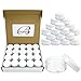 40 New empty 10 Gram (0.35 oz) Plastic Pot Jars with Lids for Lip Balms, Salves, Creams, Cosmetics, Nail Accessories, Rhinestones, Herbs, Spices - BPA Free (White Screw Lid)