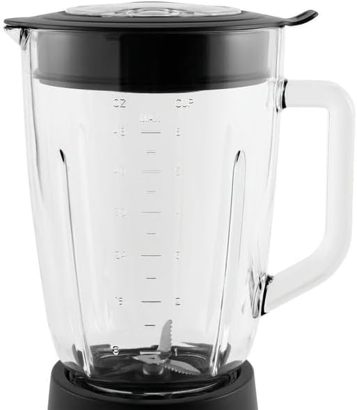 Glass Jar 5 Speed Blender With 6-Cup Jar (48Oz) Capacity, New, Stainless Steel Blade, Dishwasher-Safe Glass Jar