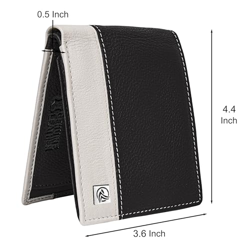Image of ANTONIO VALERIA Jake Black /Sand Leather Wallet for Men