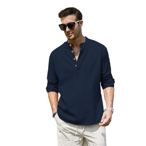 Image of Vida Loca Men Full Sleeve Solid Cotton Blend Straight Slim Fit Kurta Shirt for Men's.