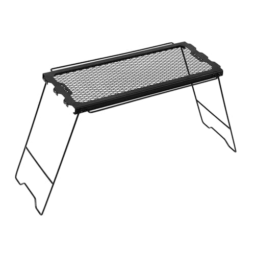 Pleayietoopiatiey Mesa plegable de camping al aire libre, rejilla de cocina para mochileros, playa, caravana