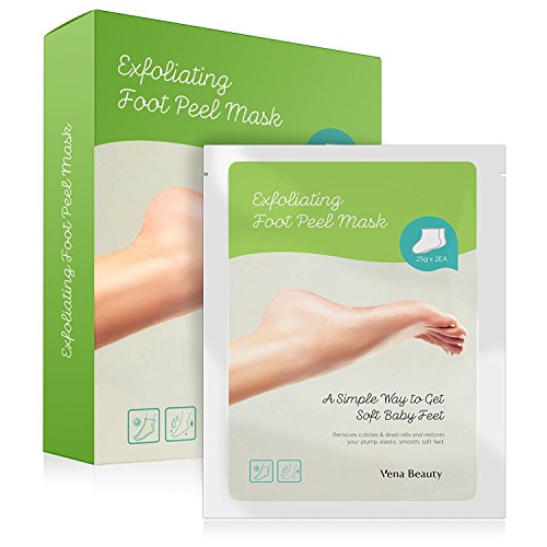 1 Pair Exfoliating Foot Peel Mask For Soft, Smooth Feet- Peeling Away Calluses & Dead Skin cells - Get Soft foot in 1-2 Weeks by Vena Beauty