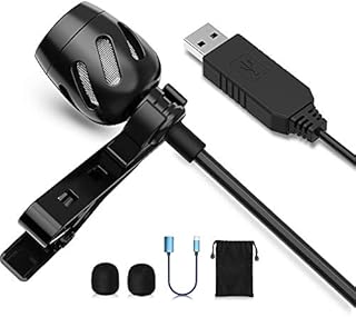 USB Lavalier Microphone, Lapel Microphone for Computer, USB-C Clip On Mic for YouTube, Recording, Podcasting, Gaming, Interview Omnidirectional Condenser Mic for PC, Laptop, Mac, Smartphone